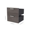 Bestar Cielo 59” Closet Organizer with 4 Drawers, Bark Grey & White 80854-47